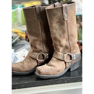 Double H Women's Sz 6.5 M Distressed Brown Work / Motorcycle Harness Boot 5006